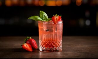 Strawberry Basil Smash a modern interpretation of the classic smash cocktail.