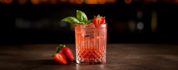 Strawberry Basil Smash a modern interpretation of the classic smash cocktail.